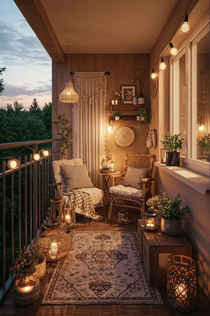 A medida que oscurece más temprano, la iluminación cobra protagonismo. Las guirnaldas de luces, faroles o velas crean un clima íntimo ideal para disfrutar al aire libre.