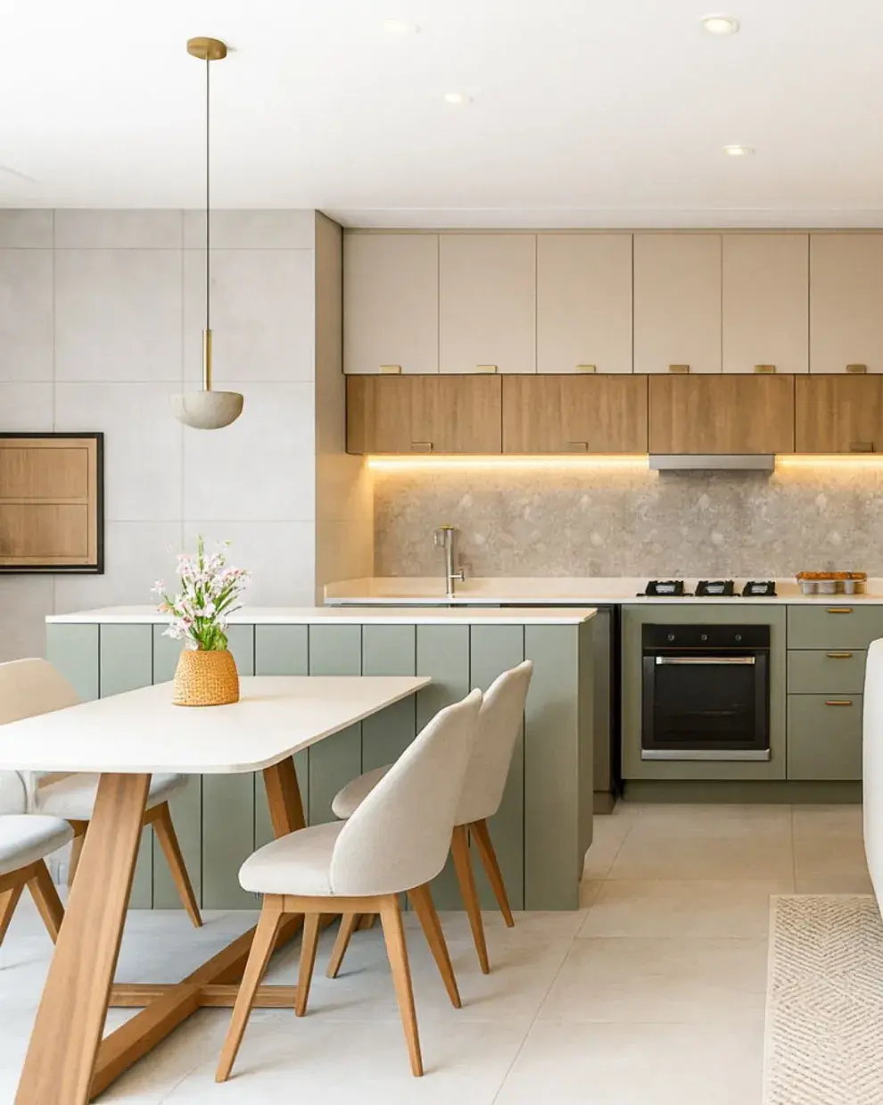  Para un look más contemporáneo, el contraste con negro o blanco sigue siendo un acierto seguro.