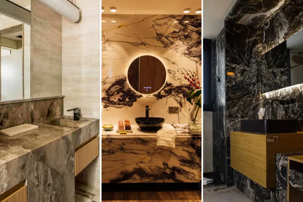 Naturaleza expresiva. El mármol con vetas protagonistas en los diseños.
