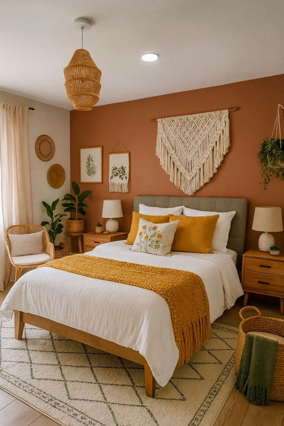 Nada peor que pisar un suelo frío al levantarse. Las alfombras ayudan a aislar y hacen que el espacio se sienta mucho más confortable.