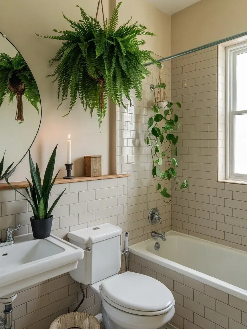 Las paredes ofrecen un enorme potencial: estantes flotantes, soportes o macetas colgantes permiten sumar plantas sin invadir la superficie útil.