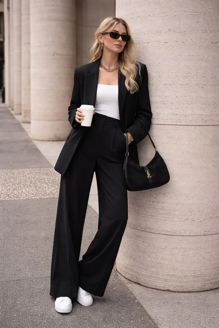Con pantalón sastrero: el look formal que nunca falla