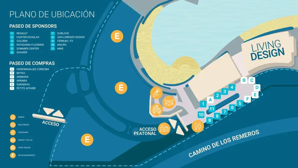 Mapa de ubicación de Experiencia Living 2026.