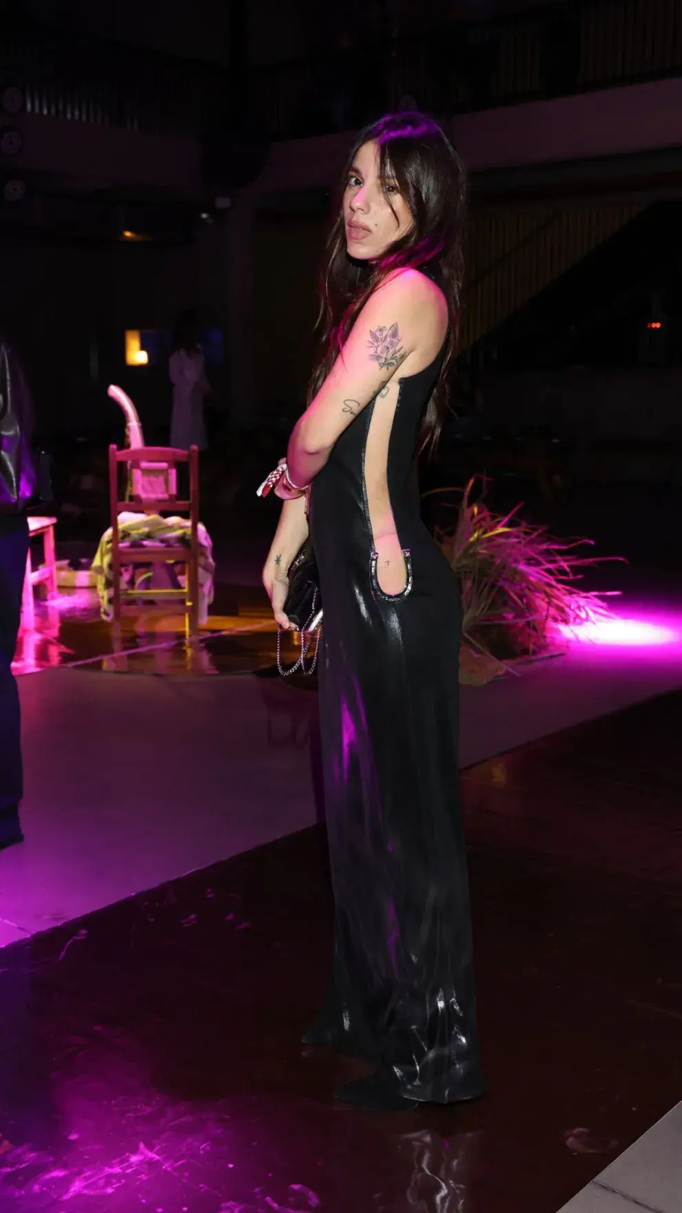 Gime Accardi lució un vestido largo de la marca