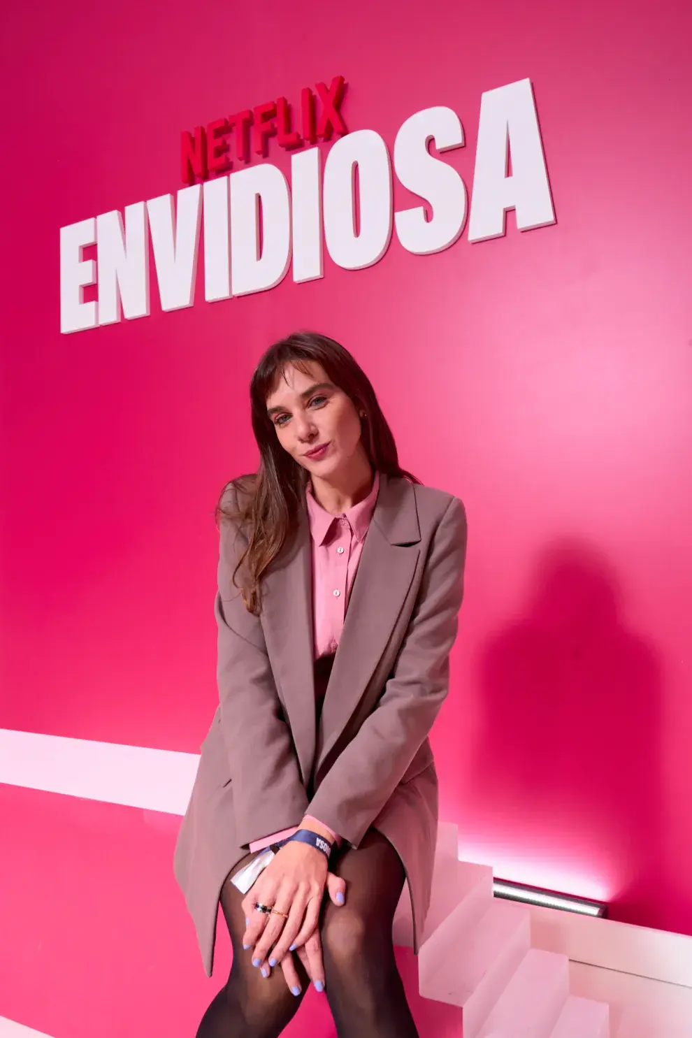 Foto de María Abadi en la fiesta por el final de Envidiosa.