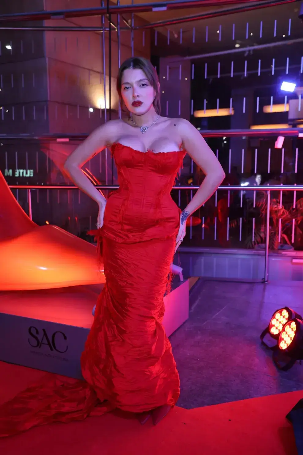 Sofía “Reini” Gonet, se adueñó de la alfombra roja con un espectacular vestido de Gone, y joyas Jean Pierre