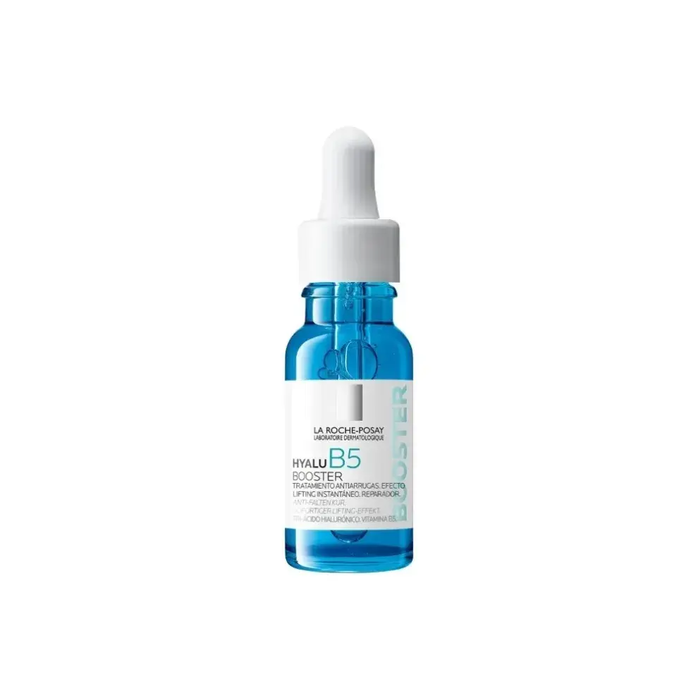La Roche-Posay Hyalu B5 Booster Antiarrugas Hidratante es un sérum facial diseñado para hidratar intensamente y reducir las arrugas. (La Roche Posay $119.000)
