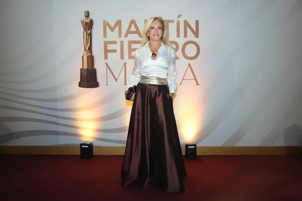 Susana Roccasalvo en la alfombra roja de los Martín Fierro de la Moda 2026.