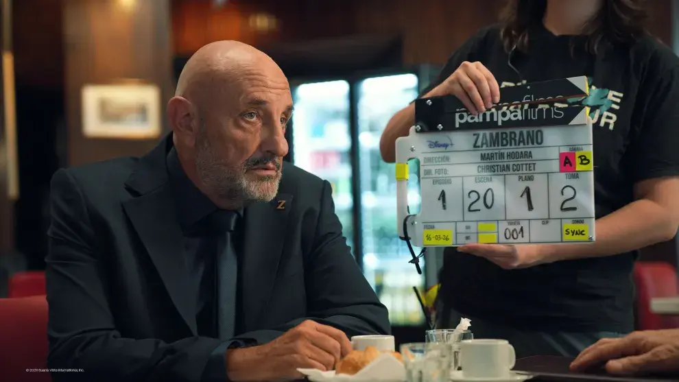 Foto detrás de escena de Zambrano, nueva serie con Gabriel Goity.
