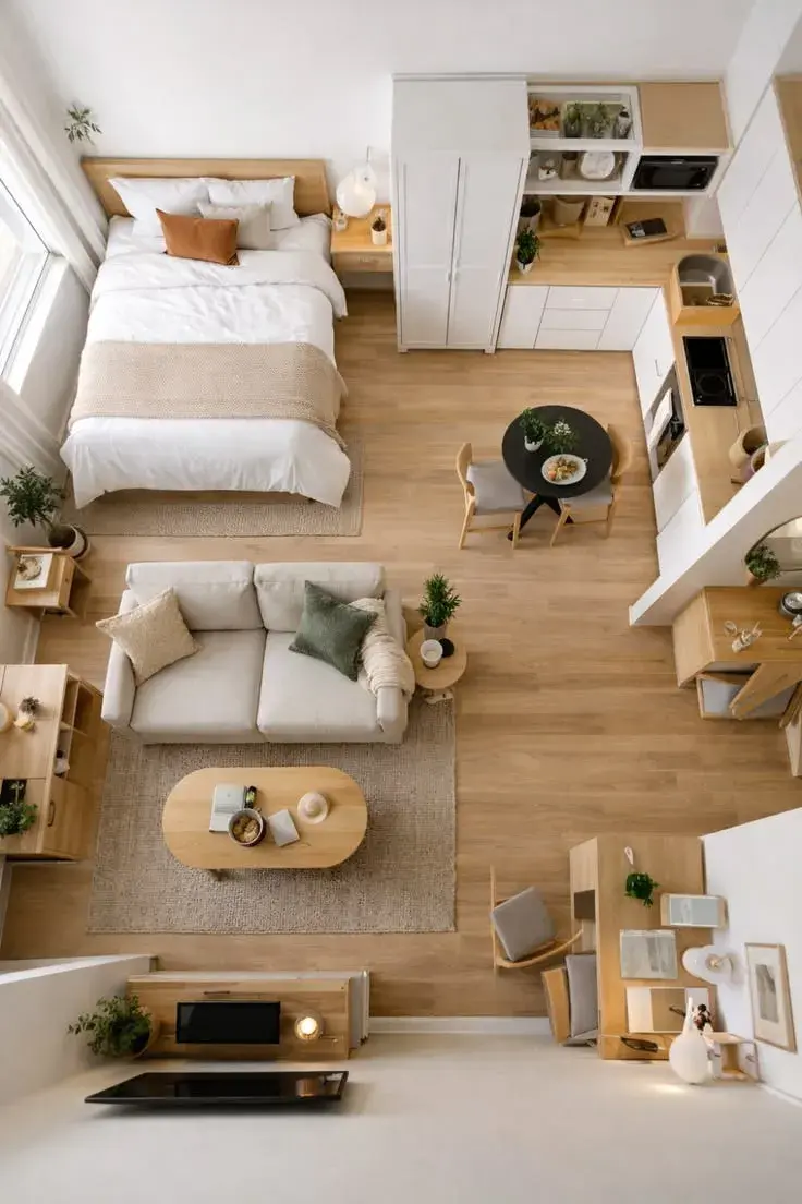 Los muebles que cumplen más de una función son esenciales en el tiny living.Los muebles que cumplen más de una función son esenciales en el tiny living.