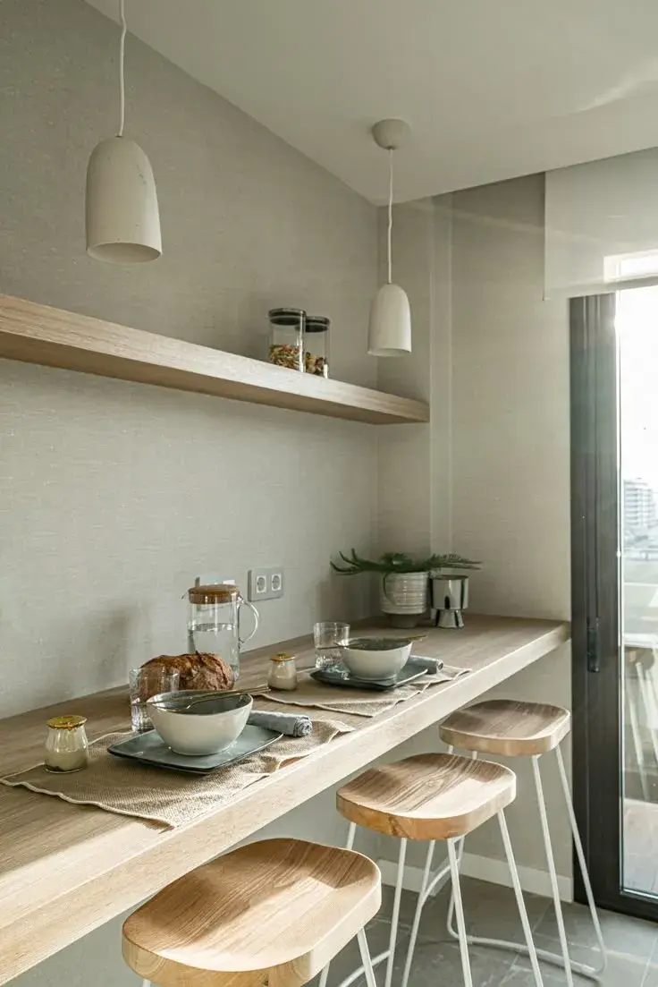 Desayunadores estrechos: ideas para lograr un espacio funcional y agradable