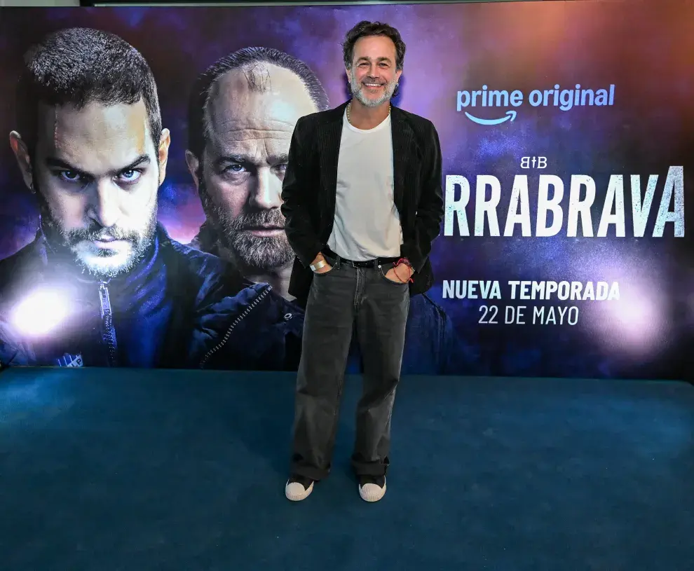 Gastón Pauls en el lanzamiento de la temporada 2 de Barrabrava.