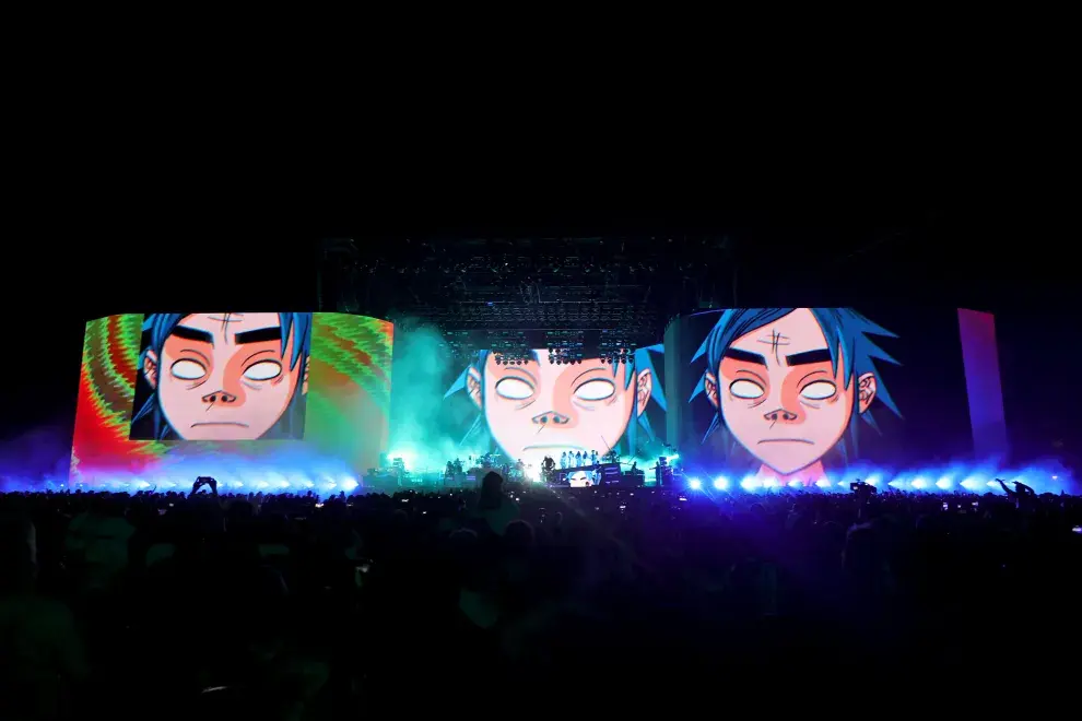 Gorillaz en Coachella 2023.