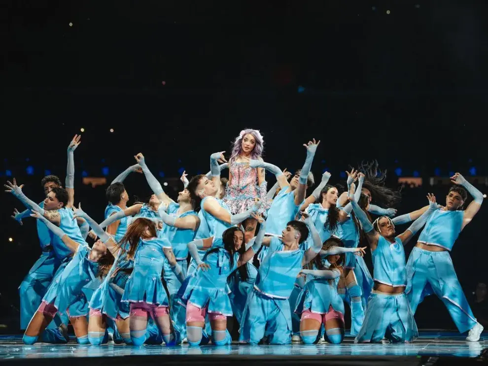 Imagen del show de María Becerra en River en 2025.