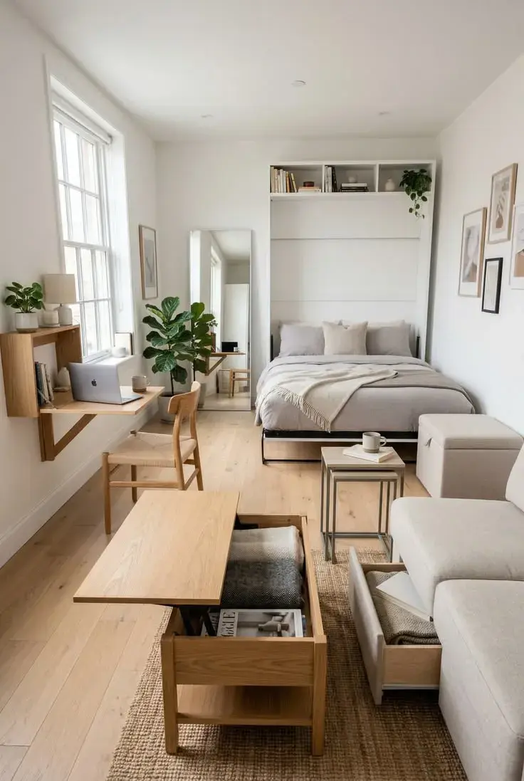 Ideas inteligentes para decorar un monoambiente de menos de 30 m²
