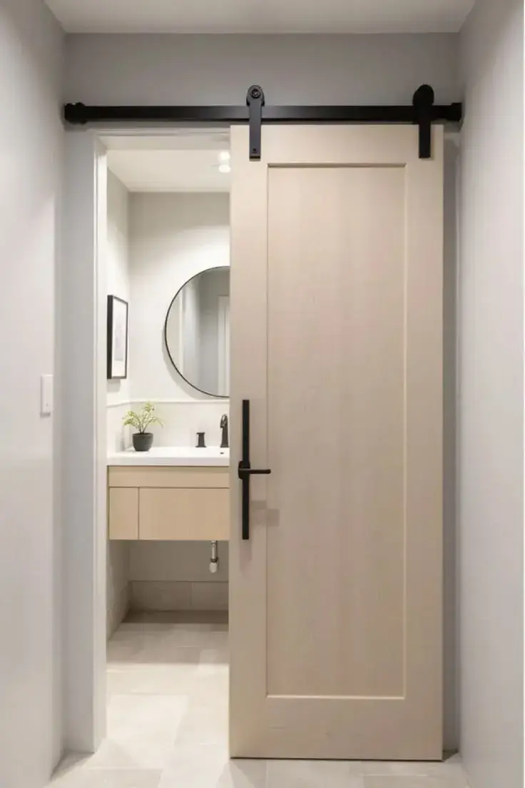 Puertas corredizas en baños pequeños: la solución deco que libera espacio y suma diseño
