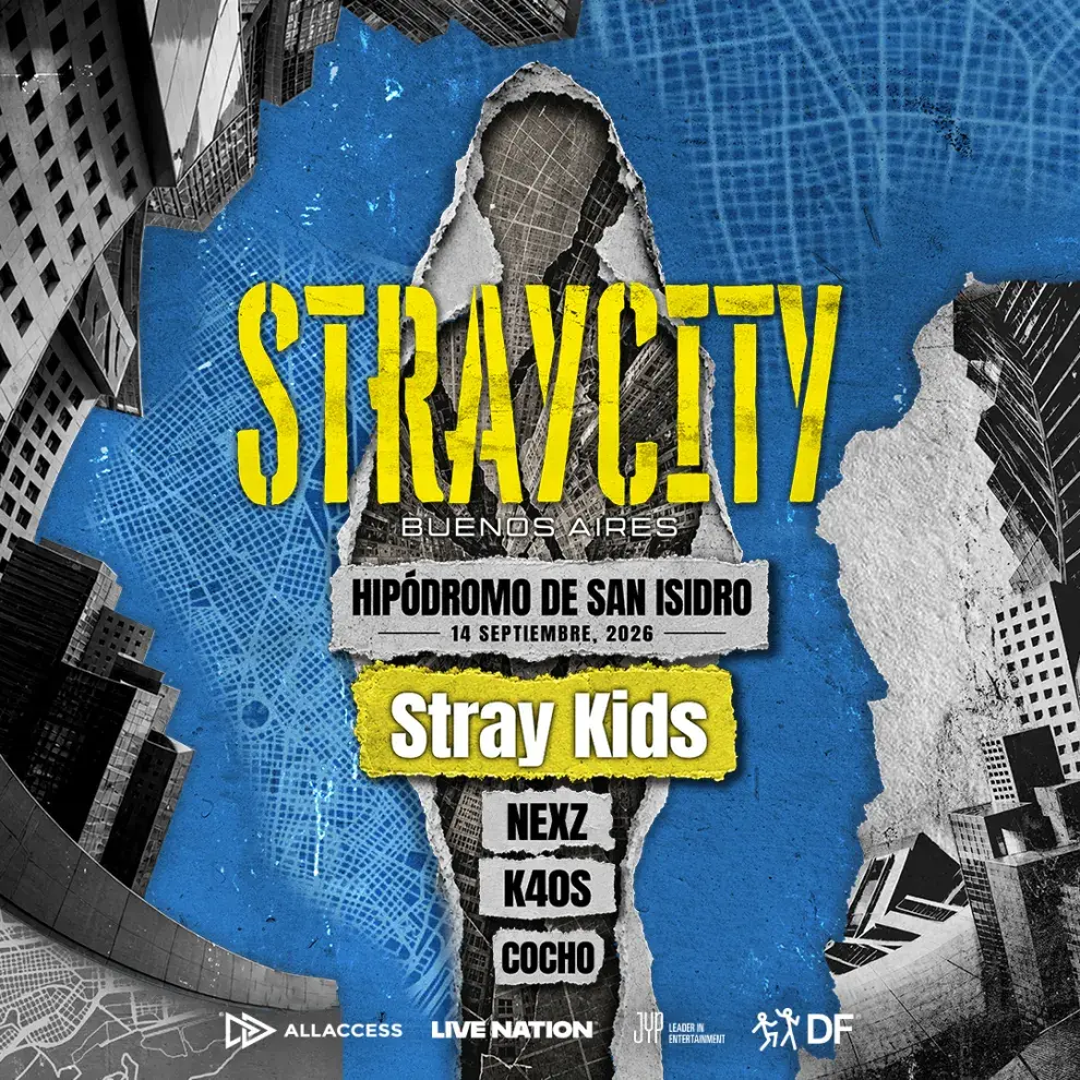 Póster de Stray Kids en Argentina.