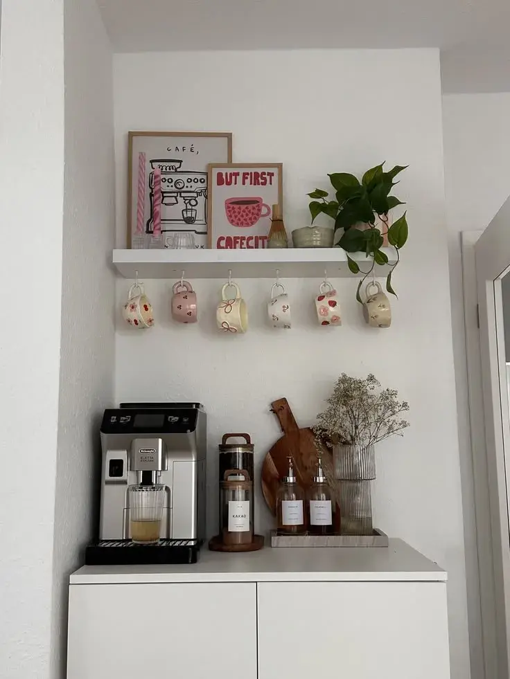 Tiny coffee corners: ideas para crear un rincón de café lindo y funcional