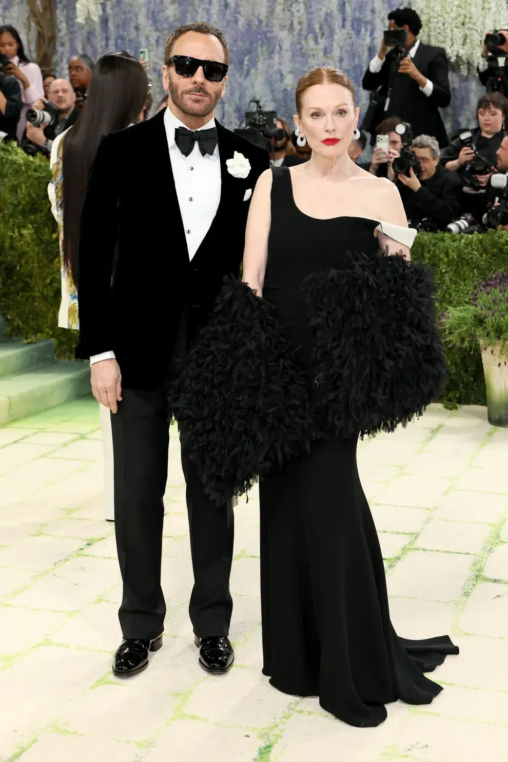 Tom Ford y Julianne Moore en la Met Gala 2026.