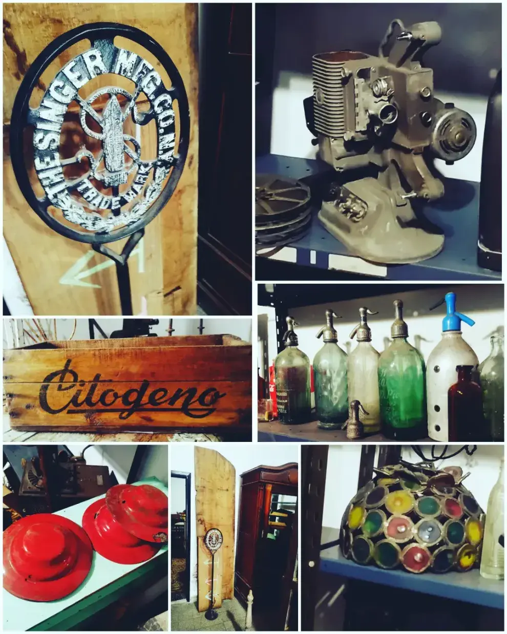 Objetos de decoración retro.