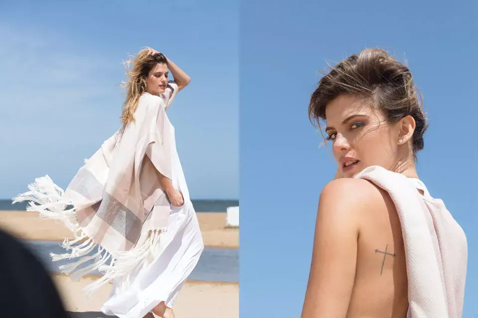 Vestido (Kostüme, $2310), ruana (Justa Petra, $6850)