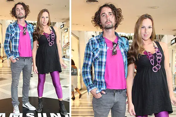 Muy cancheros, Nahuel Mutti y Cata Spinetta, en el evento de Samsung by Felix