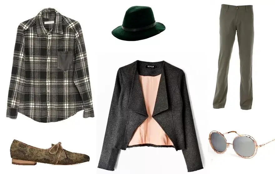 Camisa (Blackmamba, $ 1400) Saco (Bercia, $ 900) Zapatos ( Loli Van Harden, $ 984) Anteojos (Infinit, Consultar precio) Sombrero ( Compañia de Sombreros, $ 521) Pantalón ( Clippate.com, $899)