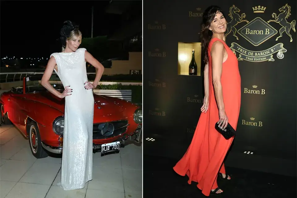 A Soledad Solaro le quedaba divino este look casi nupcial. Y Andrea Frigerio, siempre impecable, deslumbró con su vestido naranja