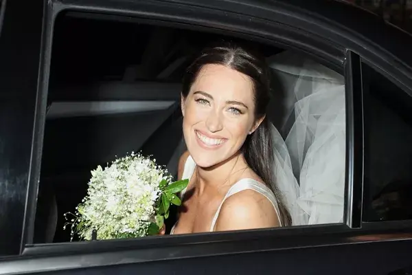 Llegando a la iglesia. Felicidad plena