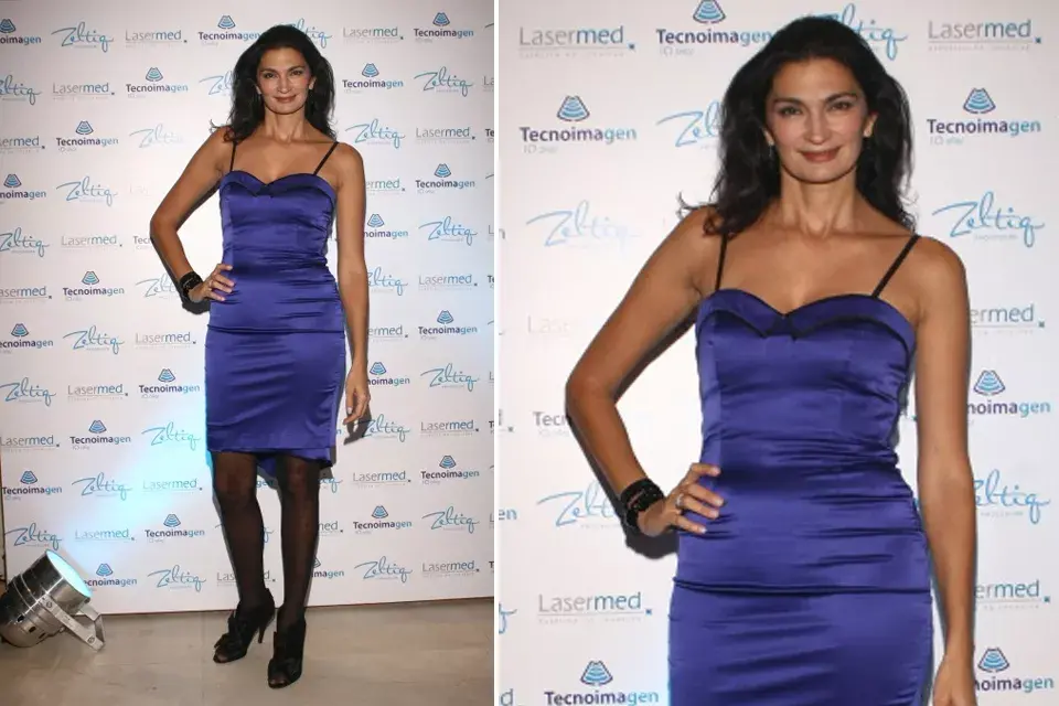 Mariana Arias fue a Lasermed, para la presentación del Coolsculpting, con un vestido ajustado que le quedaba como un guante... ¡Pero la pifió con las medias y los zapatos con peep toe!