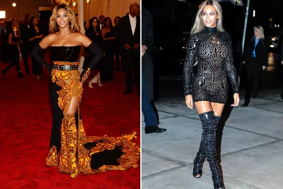 ¡Definitivamente un NO para Beyonce! En ambos casos, un look recargado y poco elegante