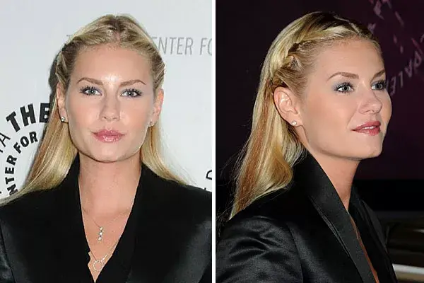 Elisha Cuthbert también eligió torzadas para un estilo más formal