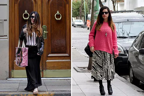 Andreína Méndez nos mandó dos de los looks que publicó en su blog http://www.myidahocloset.com/; el primero con maxi falda y chaqueta de cuero y el segundo, con un sweater rosa chicle para ponerle color a un día gris
