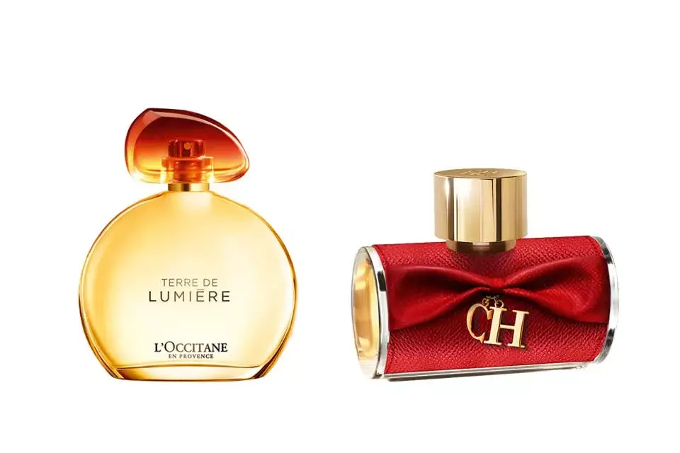 (Terre de Lumiere, de L' Occitane 90mL $2437) / (CH Privée, de Carolina Herrera EDP 80mL $2300)