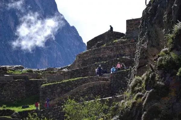 El ascenso a las ruinas de Machu Picchu.