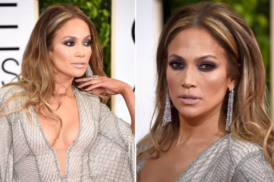 Jennifer López lució su pelazo como de costumbre con un peinado que le dio volumen y movimiento a su cabellera