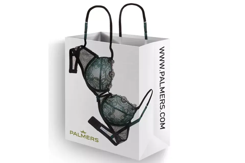 La tira del corpiño se convierte en la manija de la bolsa. ¡Muy sexy!