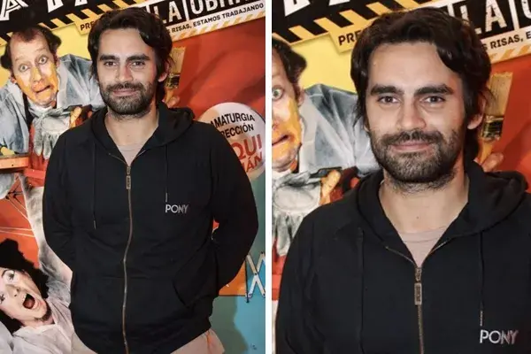 Lejos de la tele, pero cerca del teatro. Gonzalo Heredia en el estreno de la obra "A la Pipetúa". Barba y buzo con capucha para uno de los actores más deseados por las argentinas ¿Lo preferís con barba o afeitado?