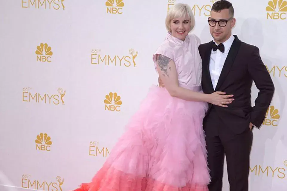 La actriz cuando estaba con su novio en la entrega de los Emmys