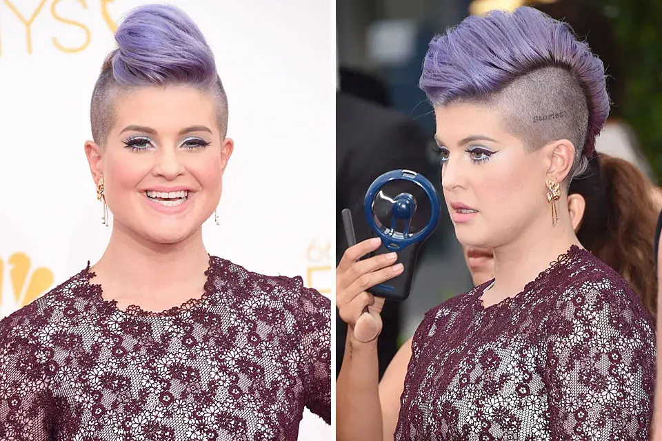 Siempre polémica, Kelly Osbourne usó una cresta violeta. ¿Qué tal?