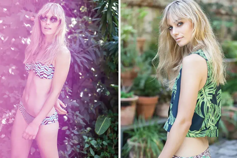 Top estampado (Basement, $349) Bikini animal print ( Sweet Lady, $589)