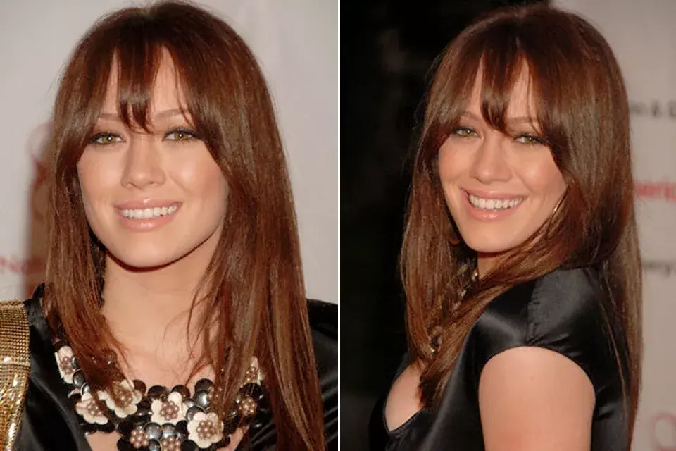 Otra versión de Hilary con el mismo tono, pero con flequillo y el pelo suelto