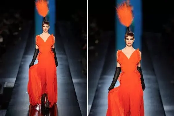 Una colección con plumas, colores, mitones largos y mcuhas mariposas