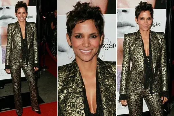 Halle Berry y un traje polémico: jackard en dos tonos, de Balmain