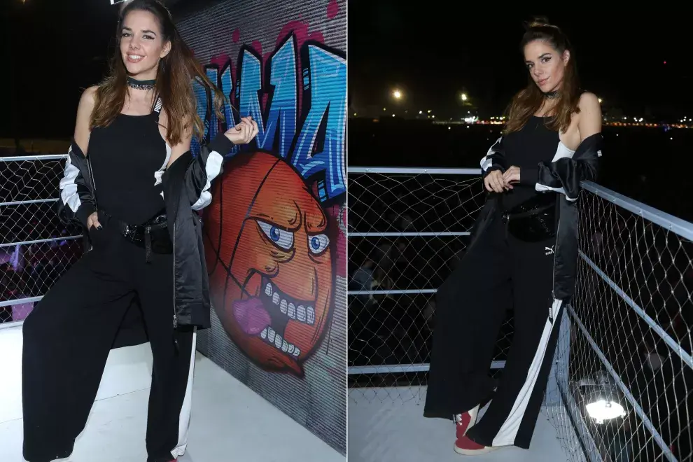 Juli Nair Calvo, con un look sporty en el espacio Puma del Lollapalooza