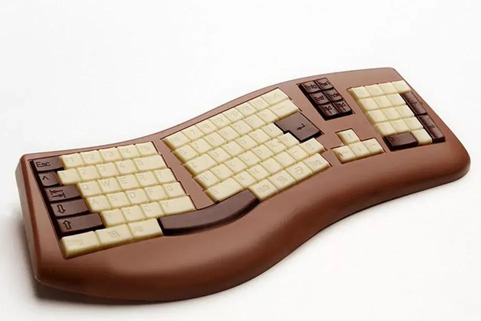 Un teclado de chocolate...¿imposible no tentarse, no?