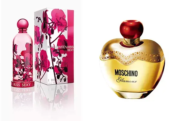 Fragancias para enamorar:  Halloween Kiss Sexy ($176) y Moschino Glamour ($260)