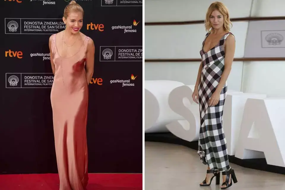 Con un vestido de día o d enoche, Sienna Miller siempre se lleva todas las miradas sobre la alfombra roja