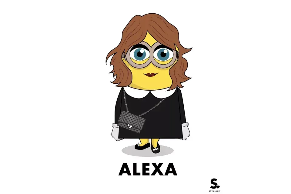 Alexa Chung, una de las it girls más conocidas del mundo, con su pelo revoltoso y carterita Chanel
