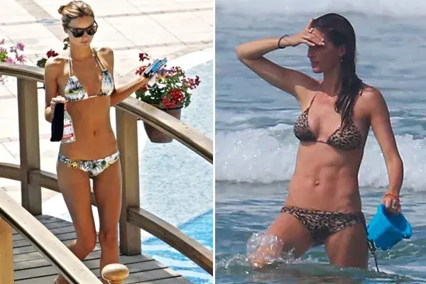 Miranda Kerr y Gisele Bundchen lucen increíbles hasta abajo de la pasarela. Las súper modelos pasean sus bikinis y hacen gala de sus cuerpos esculturales